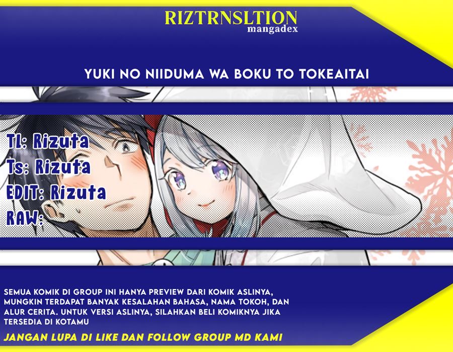 Yuki no Niiduma wa Boku to Tokeaitai Chapter 05.2 Gambar 1