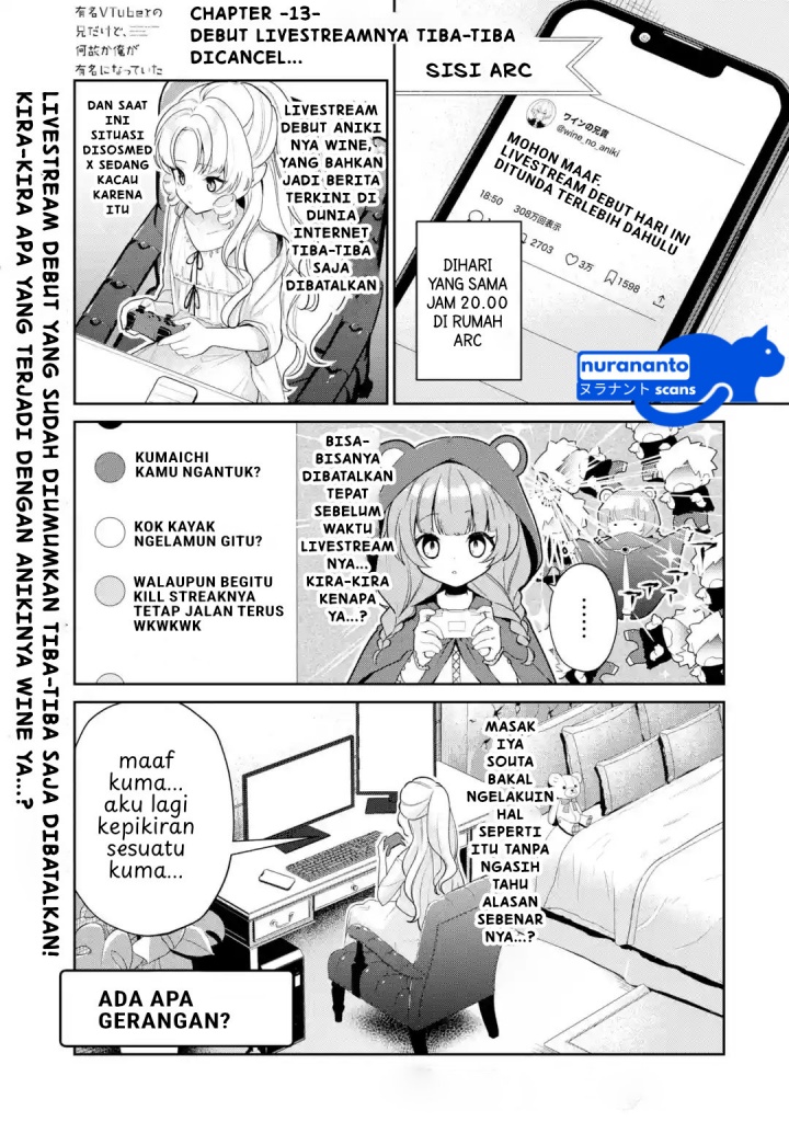 Yuumei VTuber no Ani Dakedo Nazeka Ore ga Yuumei ni Natteita Chapter 13.1 Gambar 2